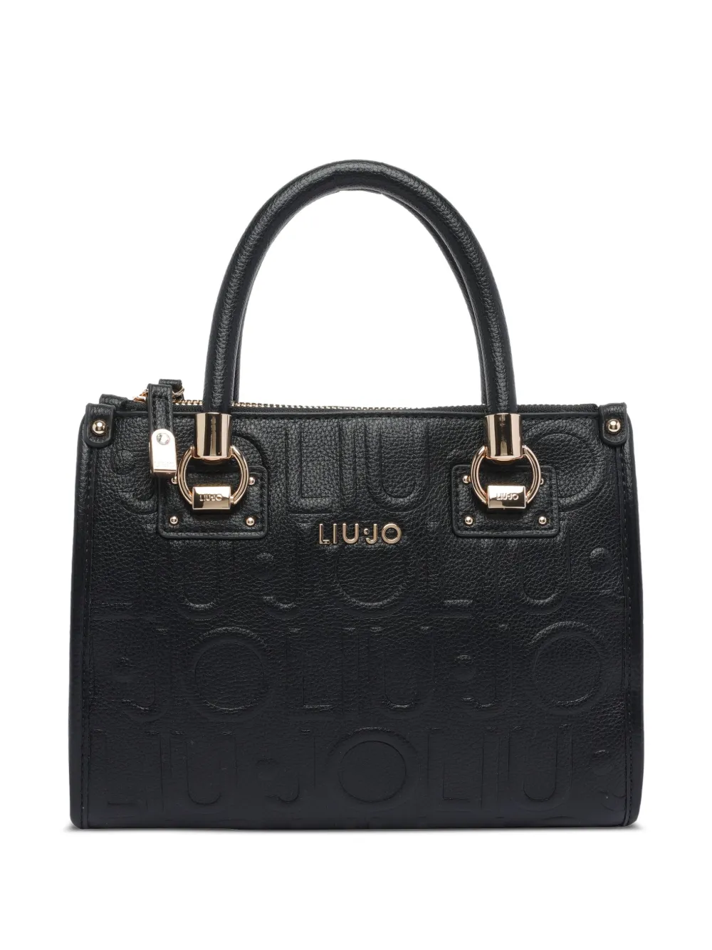 LIU JO embossed-logo tote bag | Black | Image 1