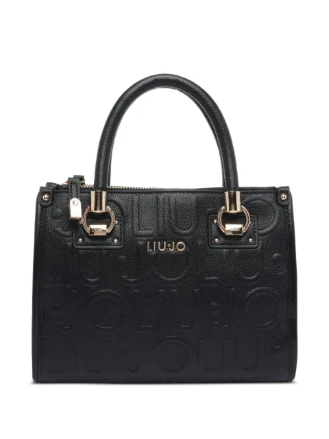 LIU JO embossed-logo tote bag