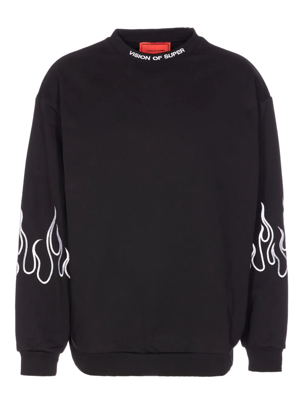 Vision Of Super flame-embroidered sweatshirt | Black | Image 1