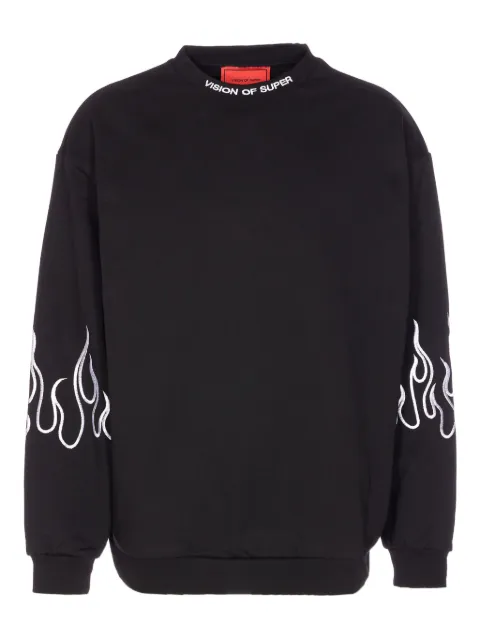 Vision Of Super flame-embroidered sweatshirt