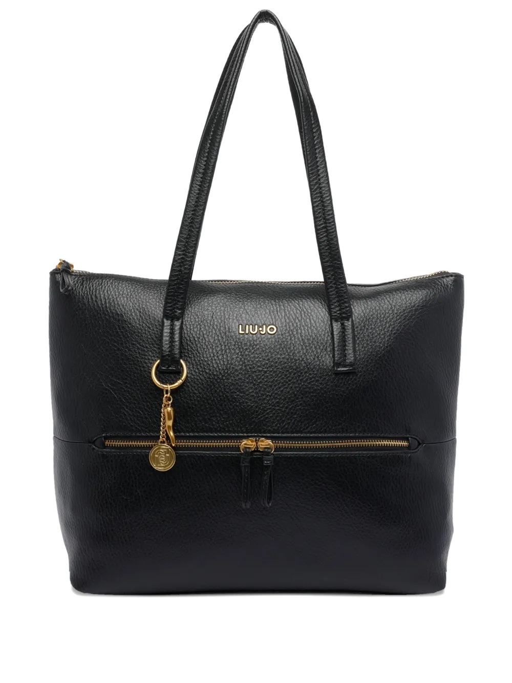 Liu •jo Zip-fastening Logo Shoulder Bag In Black