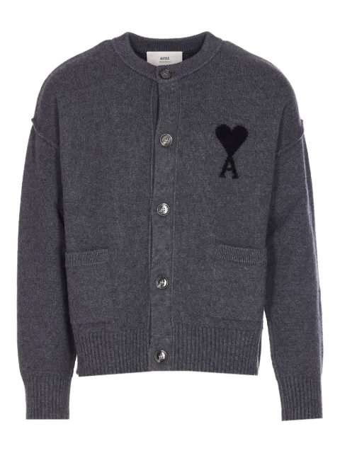 AMI Paris Ami De Coeur button-up cardigan