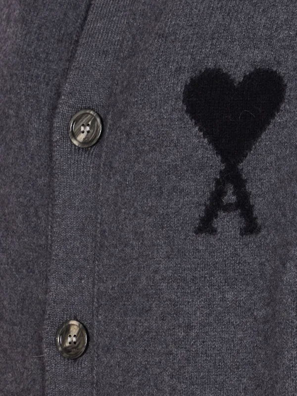 AMI Paris Ami De Coeur カーディガン | グレー | FARFETCH JP