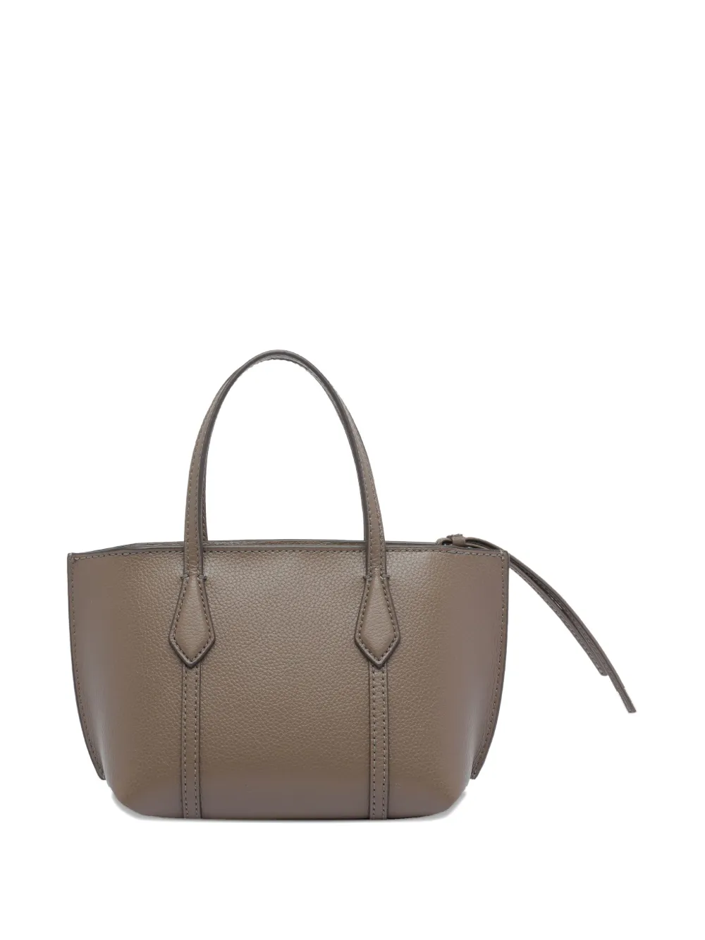Tory Burch Perry Textured Leather Handbag In Gray