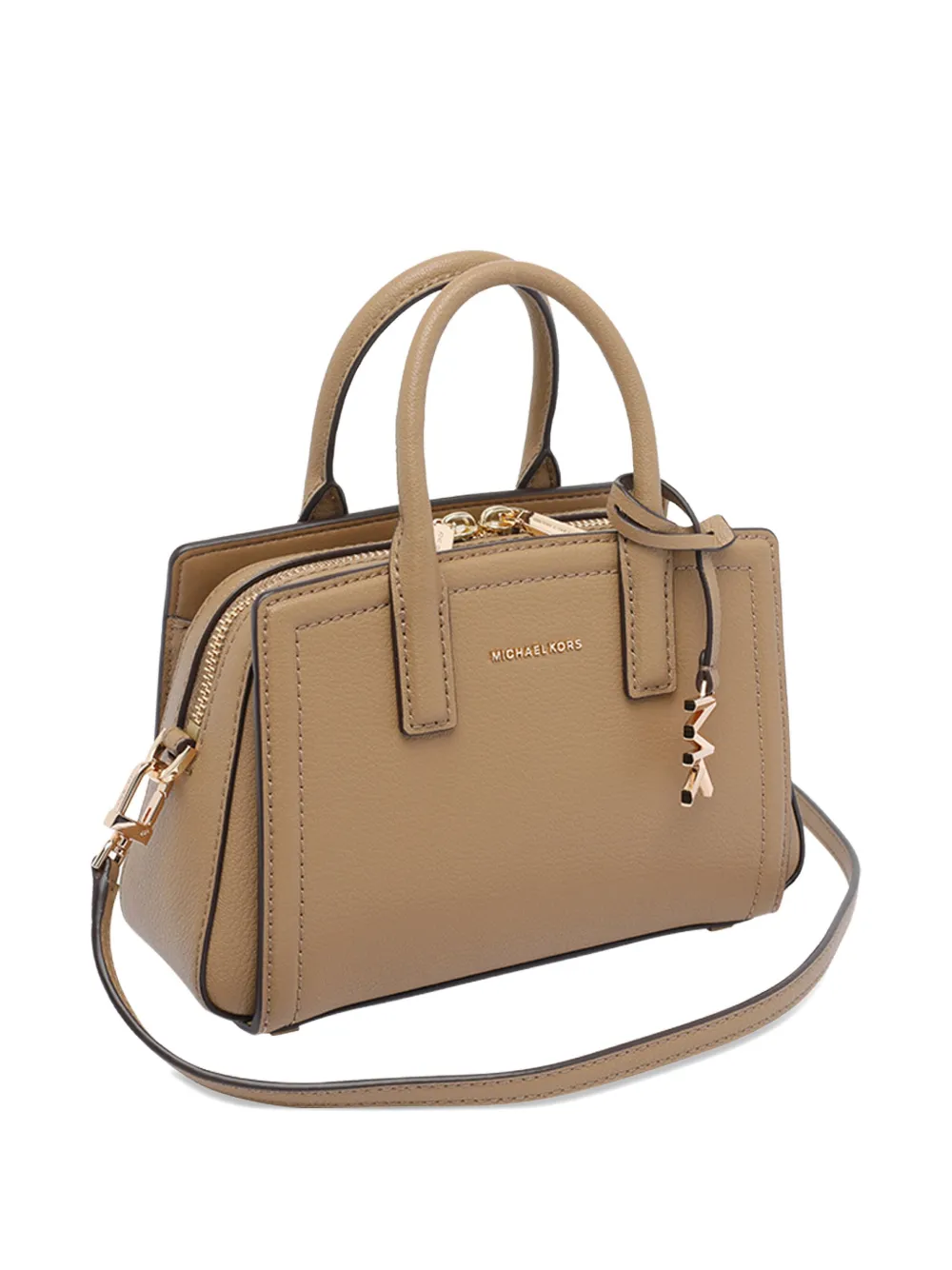Michael Michael Kors Small Laila Logo-charm Tote Bag In Neutral
