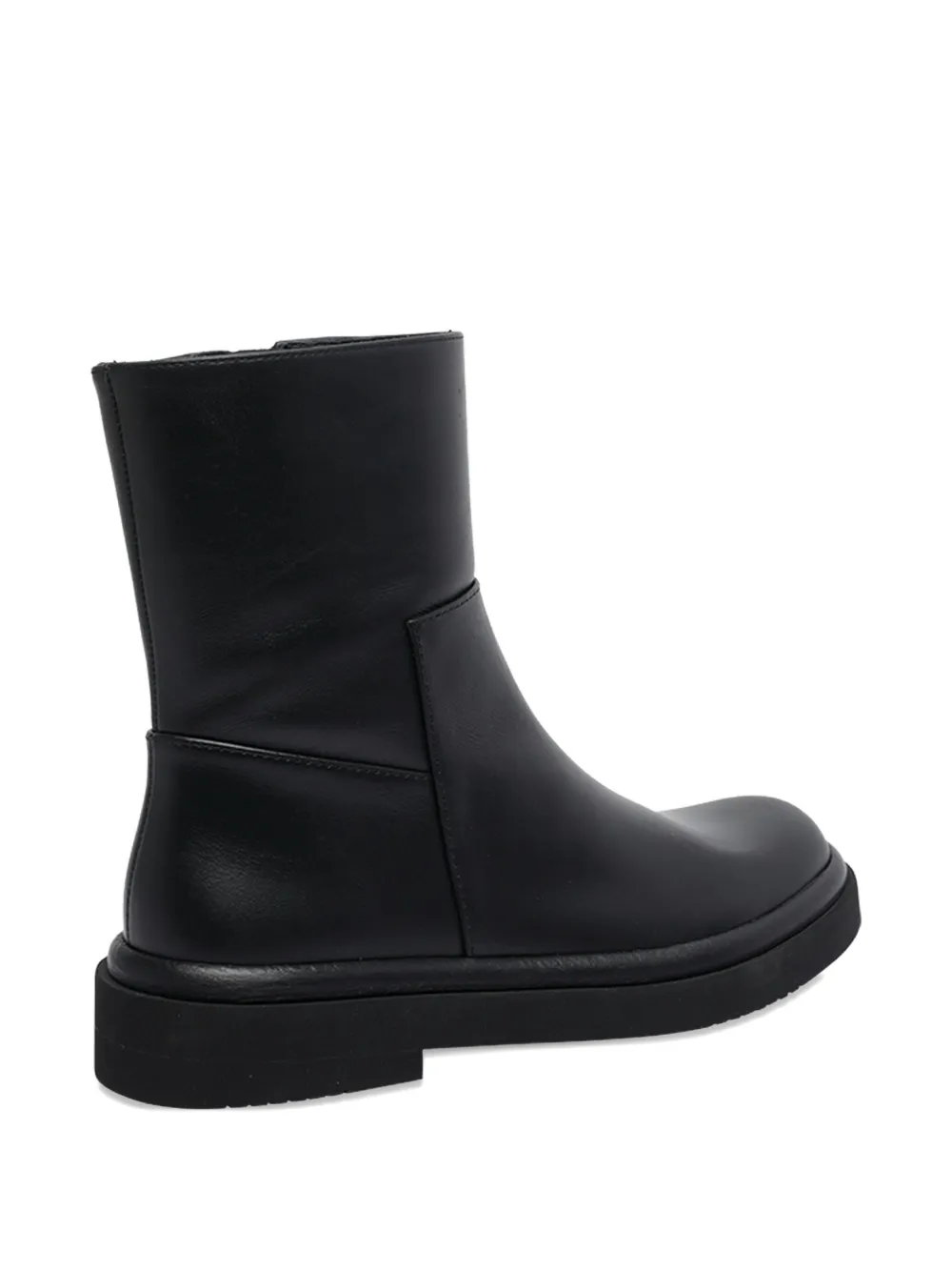 Paloma Barceló zip-detail round-toe ankle boots Black