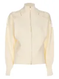 TWINSET lace-insert zip-front cardigan - Neutrals