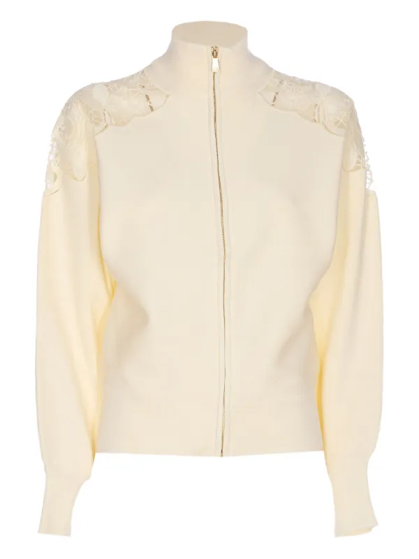TWINSET レースインサート カーディガン | ニュートラル | FARFETCH JP