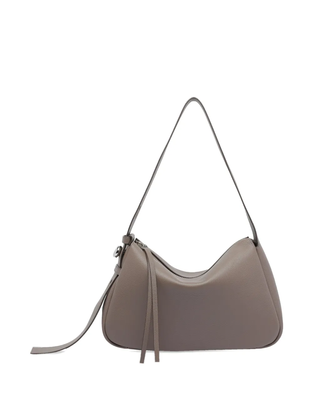 Tory Burch Romy Zip-fastening Leather Shoulder Bag In Neutral