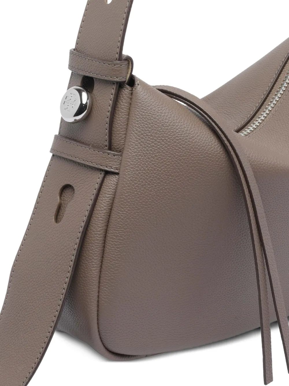 Tory Burch Romy leren shopper met ritssluiting Beige