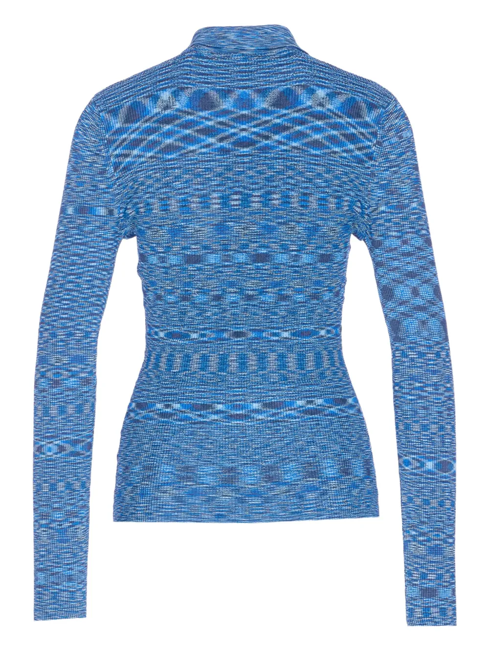 GANNI Space geverfde polotop met logoknoop - Blauw