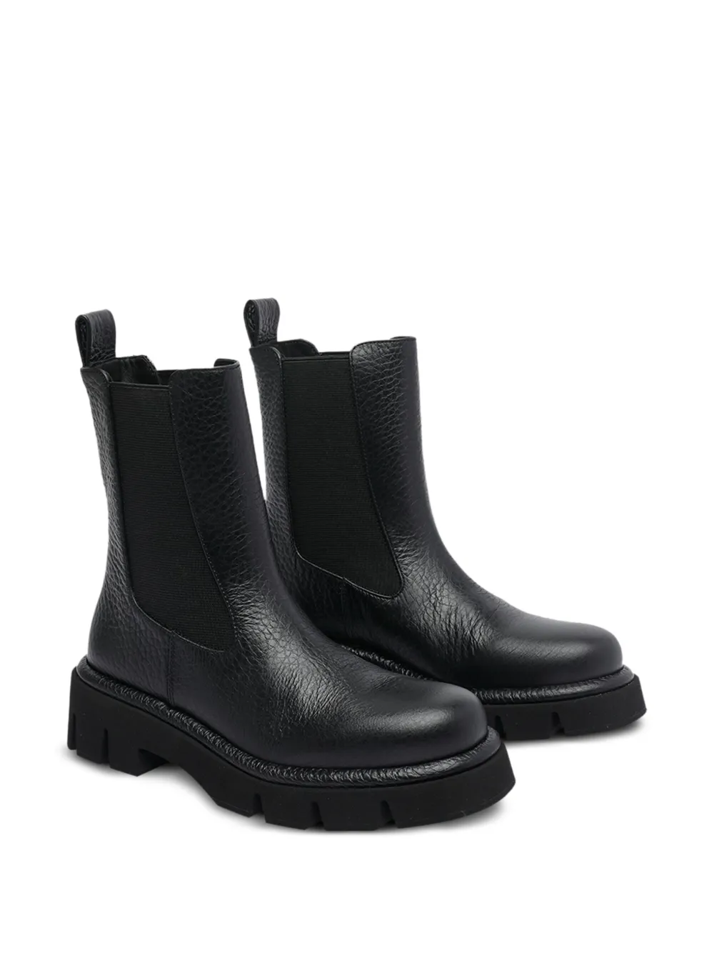 Paloma Barceló elastic-panelled calf leather boots Black