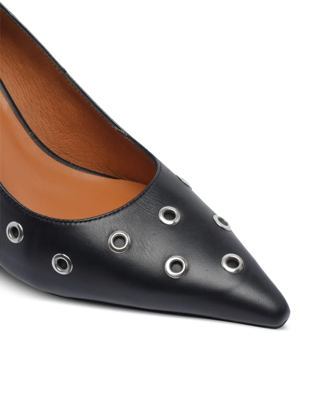 ANGEL ALARCON 75mm pointed-toe eyelet pumps Black