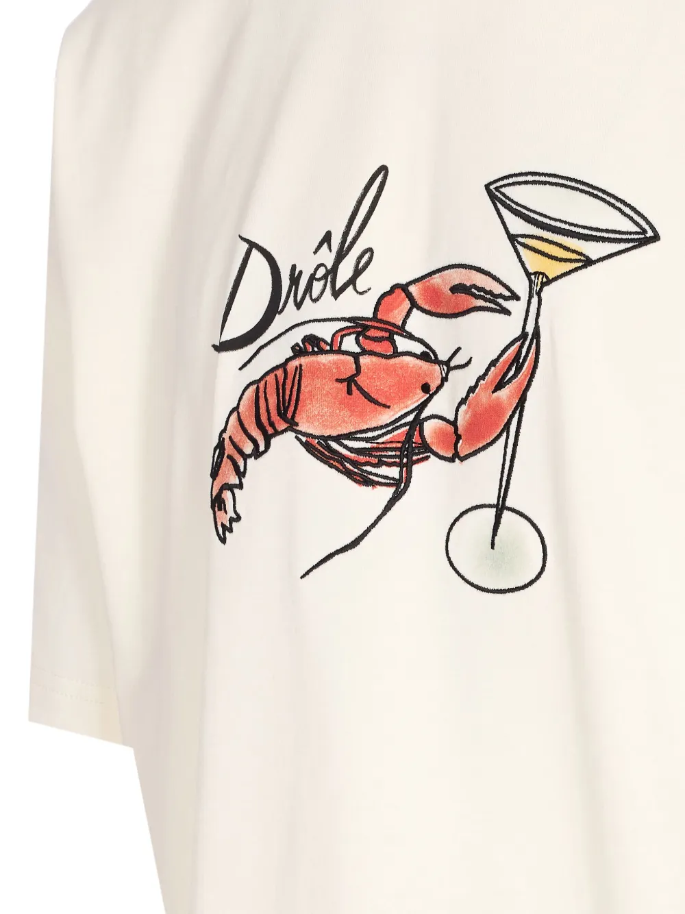 Drôle De Monsieur T-shirt met grafische print Wit