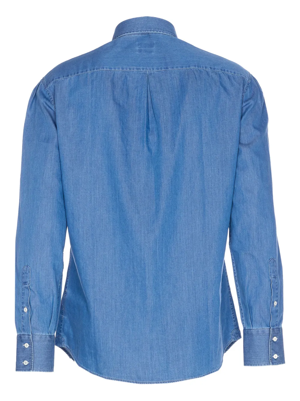 Brunello Cucinelli button-cuff denim shirt - Blauw