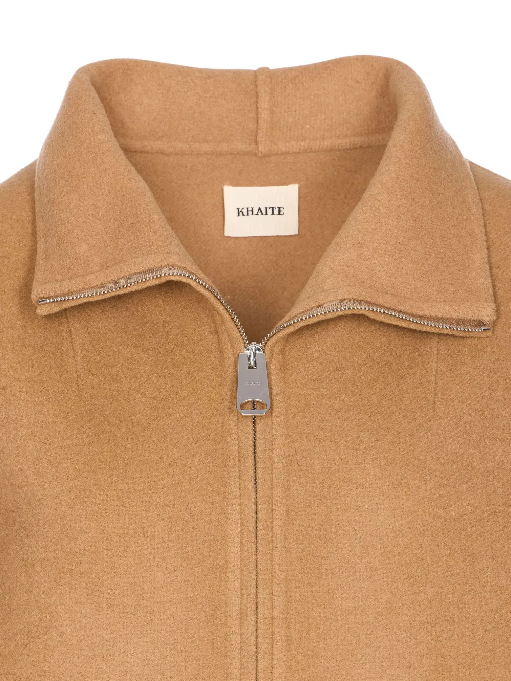 Khaite Wide-sleeve Zip-front Jacket In Gold
