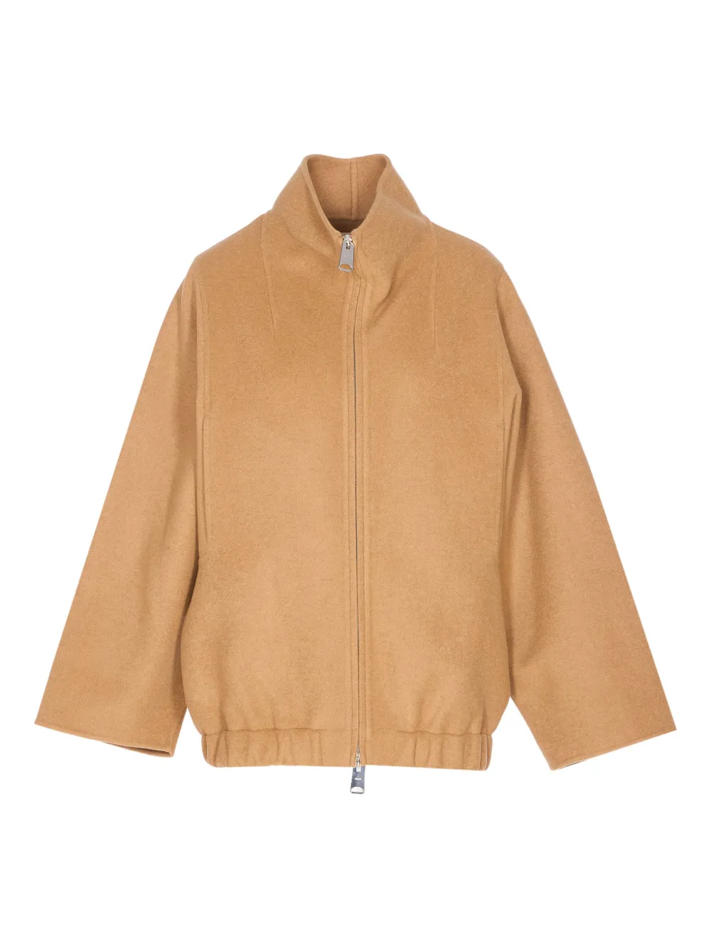 Khaite Wide-sleeve Zip-front Jacket In Gold
