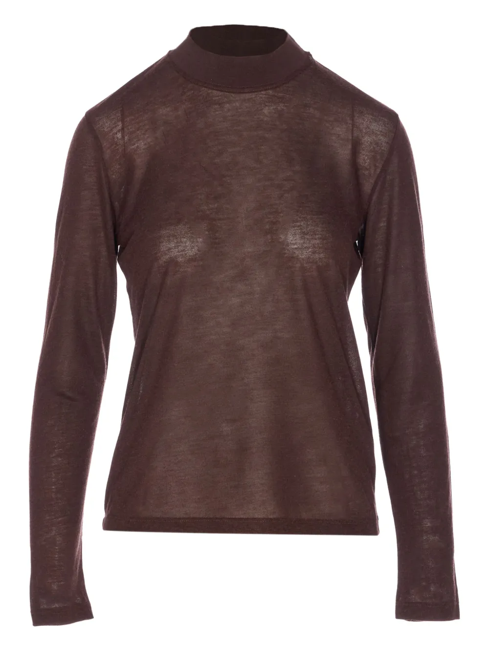 Filippa K Knitwear Crewneck Long Sleeve Mock Neck In Brown