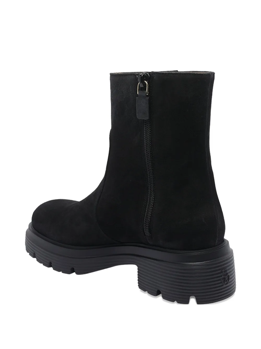 Stuart Weitzman zip-detail suede boots Black