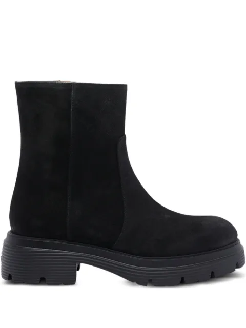 Stuart Weitzman bottes en daim à détails de zips