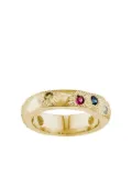 Bleue Burnham Mycorrhizal textured multi-stone ring - Gold