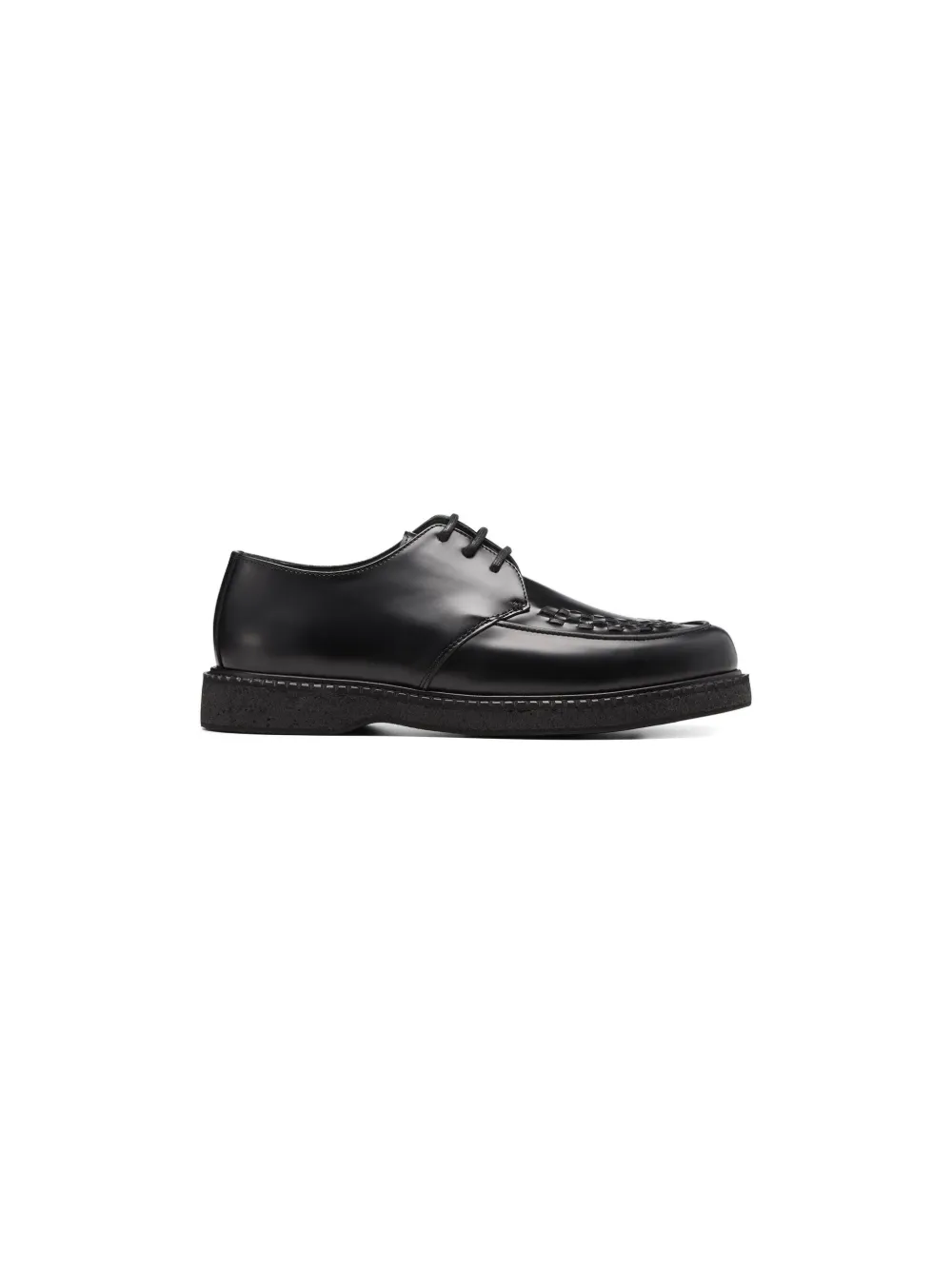 VINNY'S interwoven-detail lace-up derby shoes Black