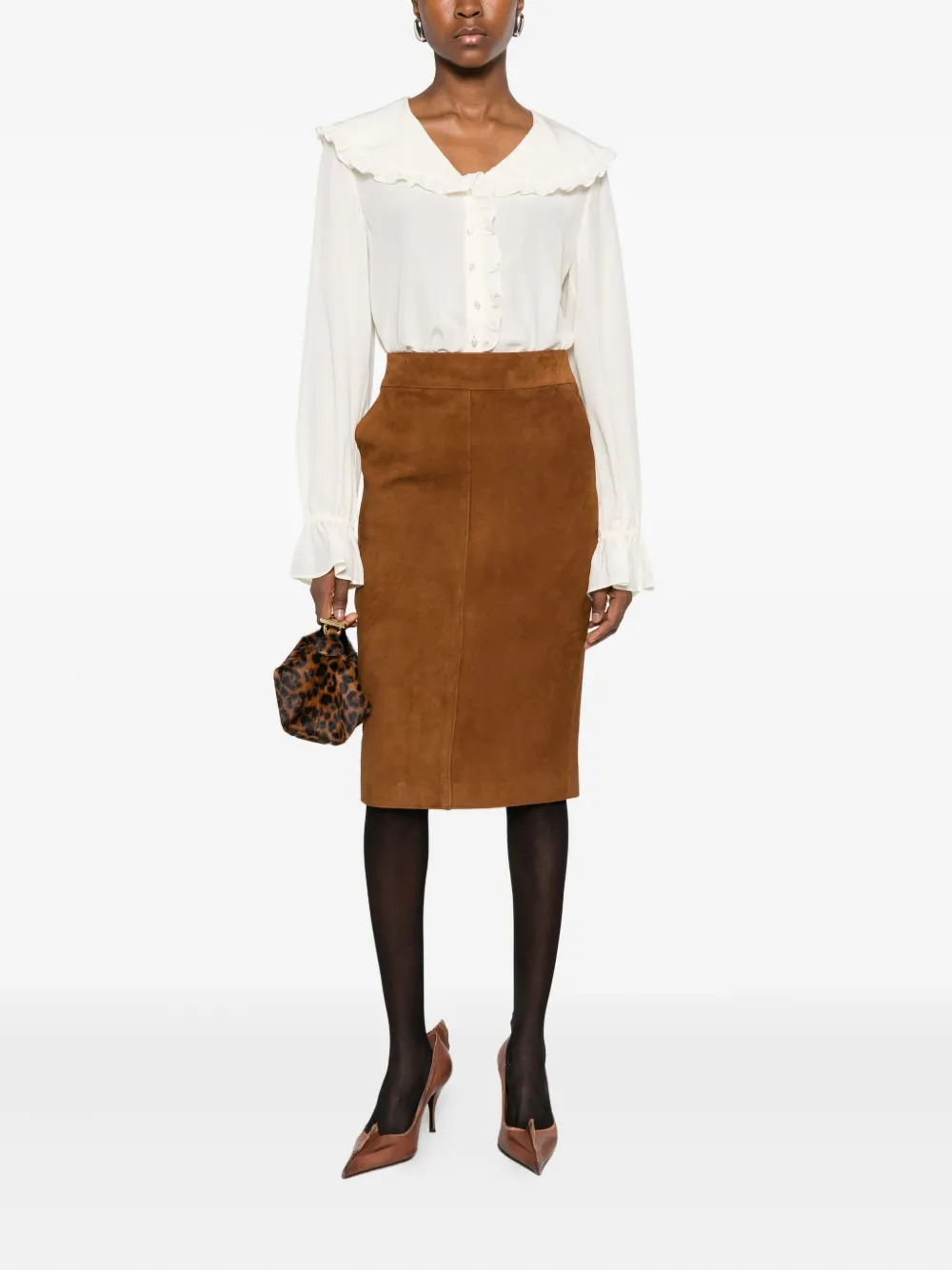 Chloé ruffled-collar blouse - Beige