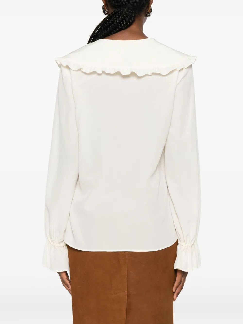 Chloé Zijden shirt Beige