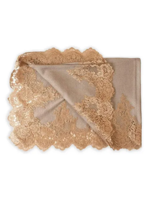Janavi India lace-trim scarf