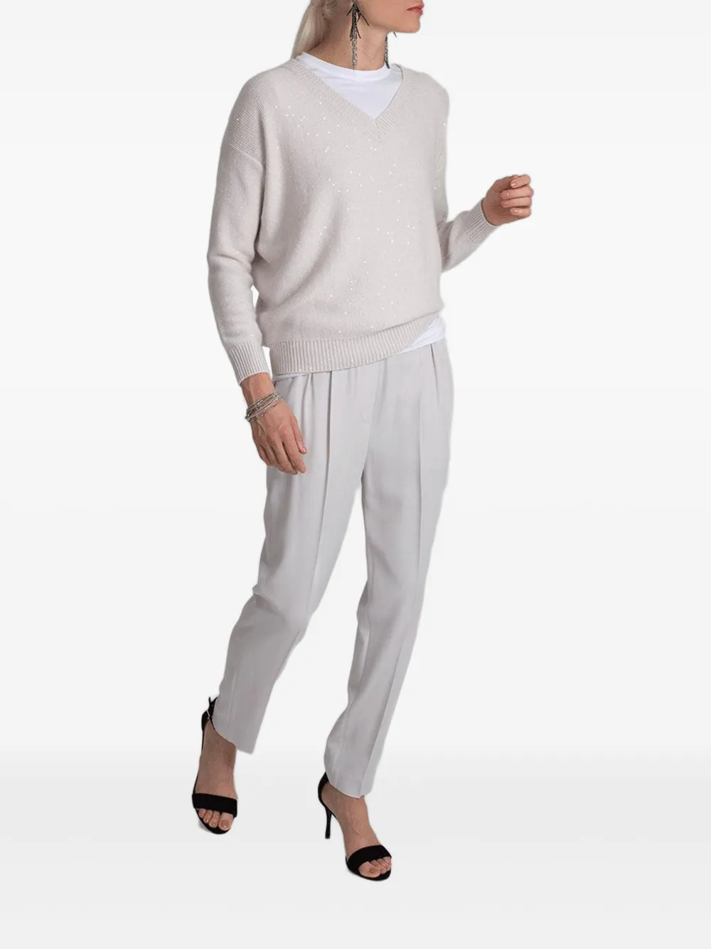 Brunello Cucinelli pull-on pleated trousers | Tapered Pants | Image 2