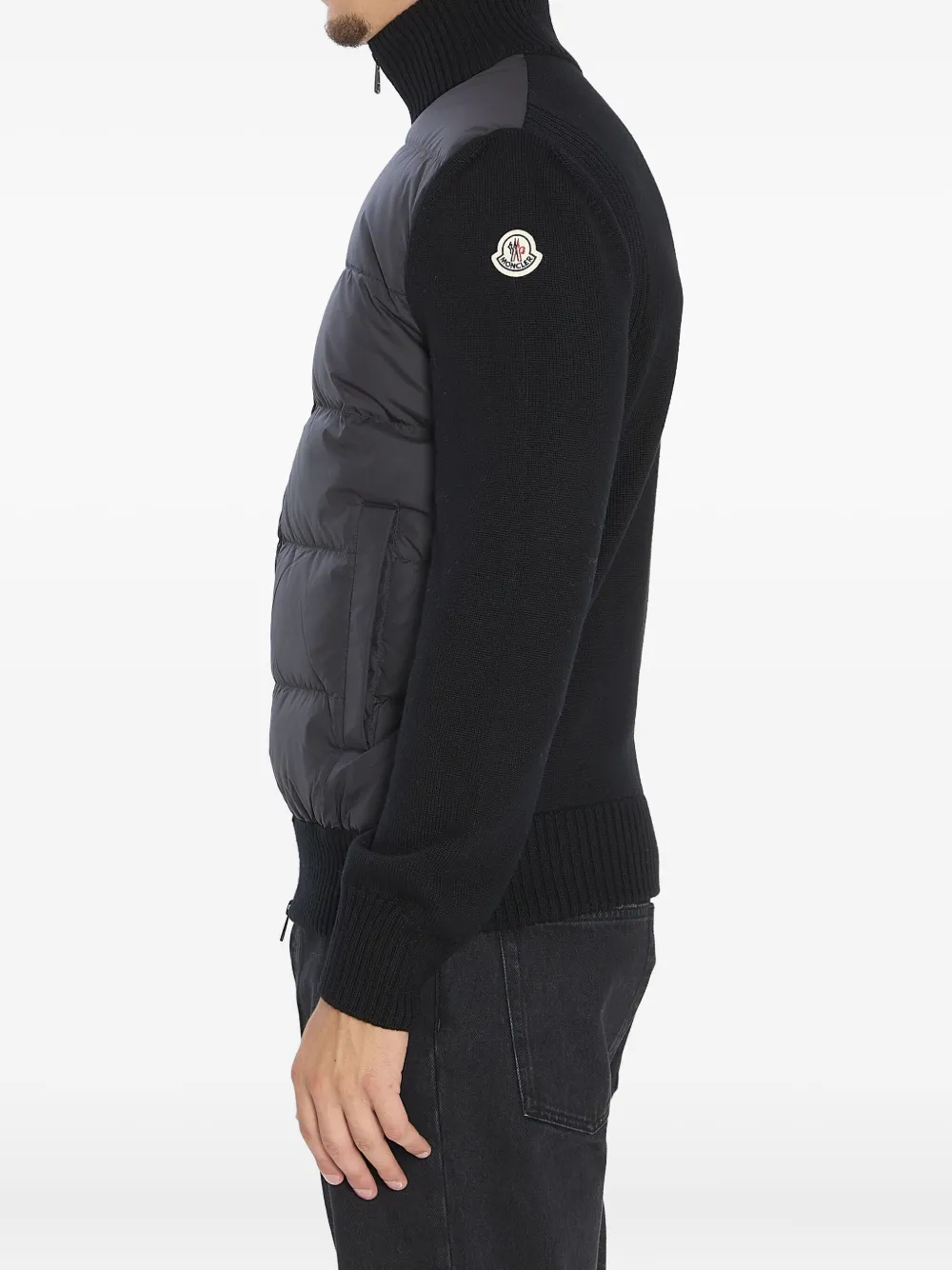 Moncler Logo-patch Padded Jacket In Black