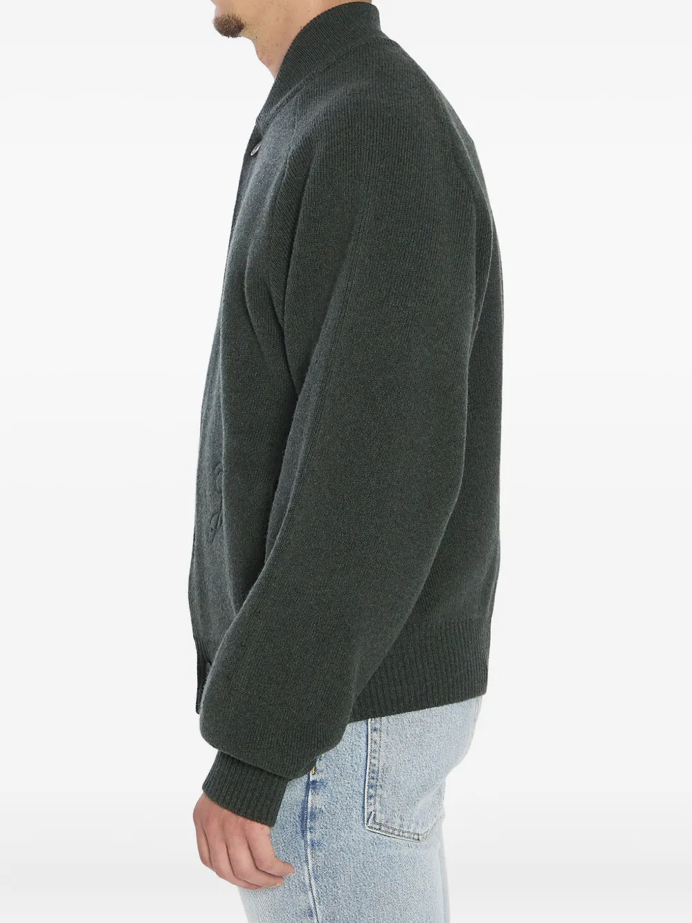 Jacquemus Ribbed Raglan-sleeve Cardigan In Multi