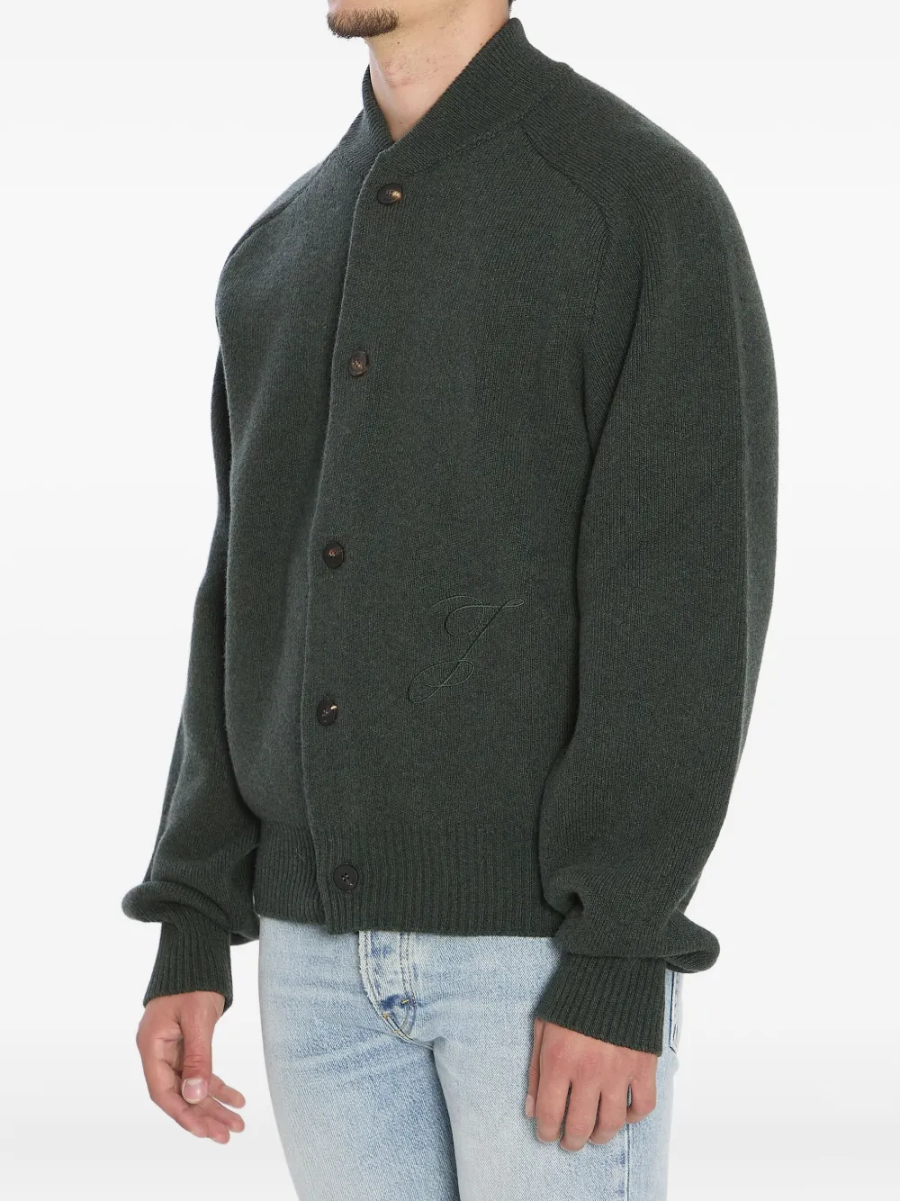 Jacquemus Ribbed Raglan-sleeve Cardigan In Multi