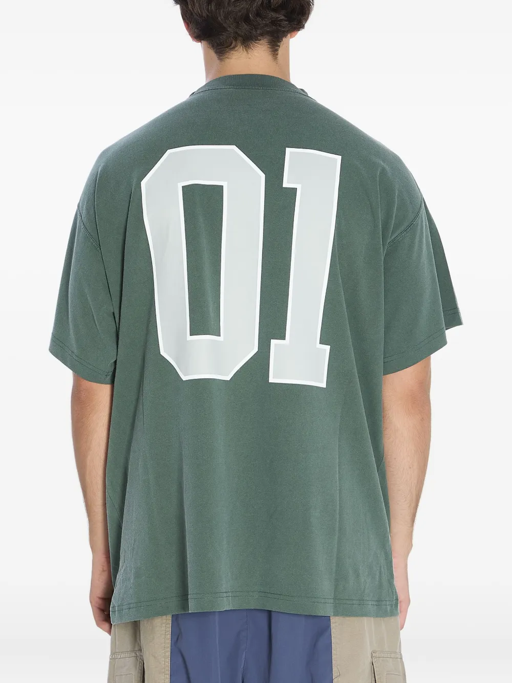 Balenciaga Graphic Print Basketball Short Sleeve T-shirt In Green