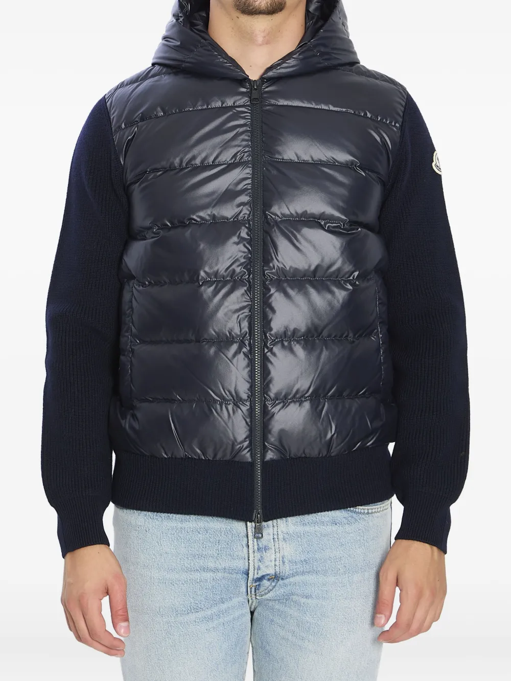 Moncler パデッドジャケット - ブルー Moncler パデッドジャケット - ブルー