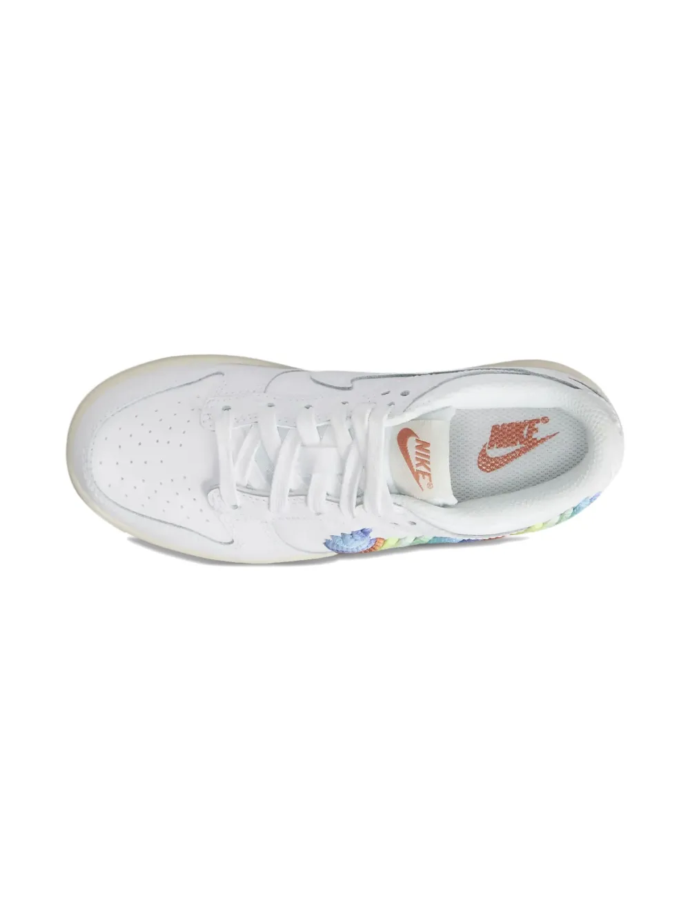 Nike Kids Dunk "Rainbow Lace Swoosh" low sneakaers White