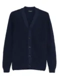 Sand V-neck textured cardigan - Blue