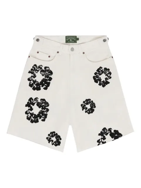Denim Tears wreath-print denim shorts