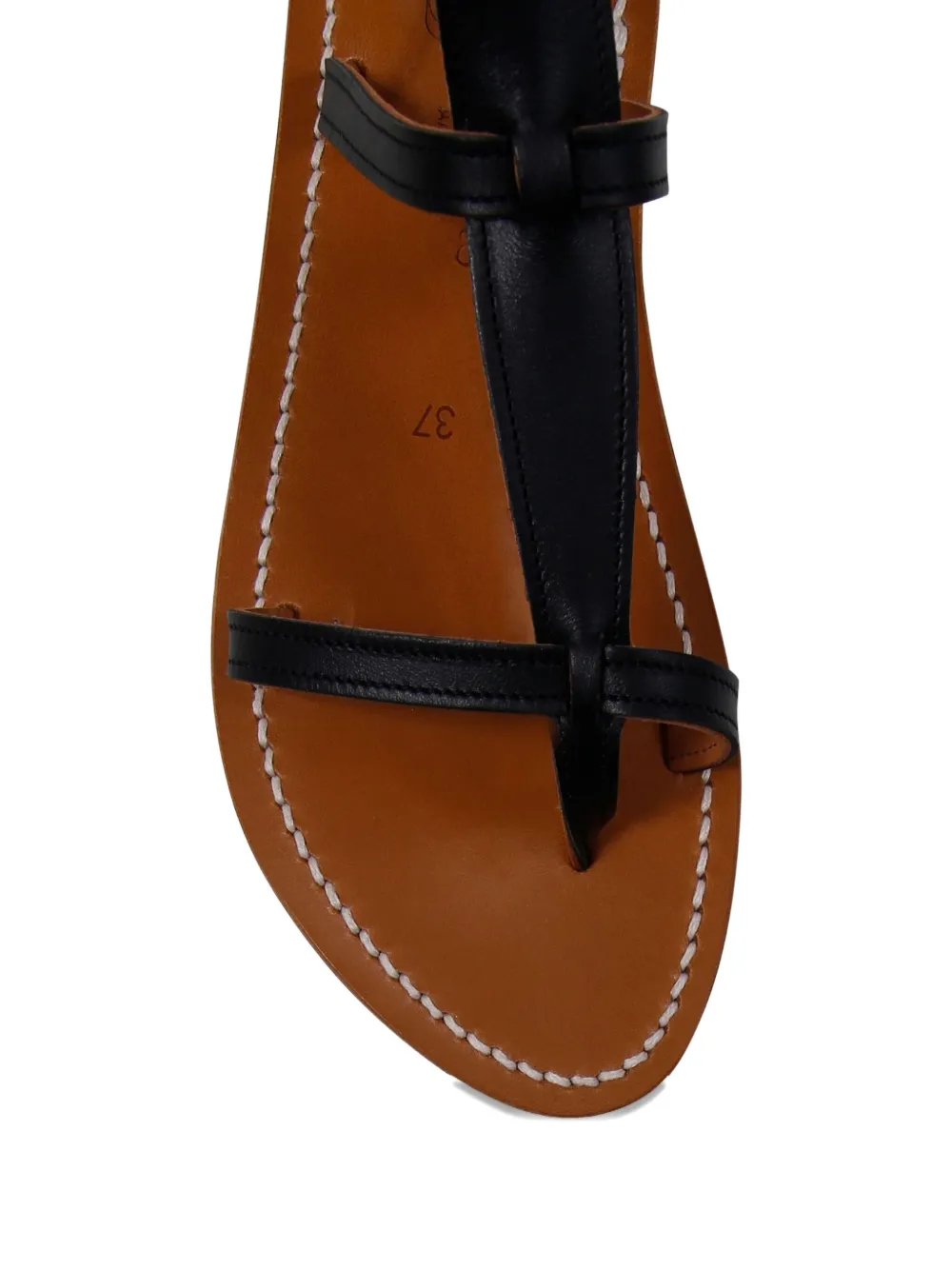 Kjacques Leather Sandals In Black