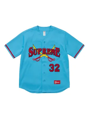 シュプリーム Supreme Old English Baseball Supreme Old English Blue Baseball Jersey |