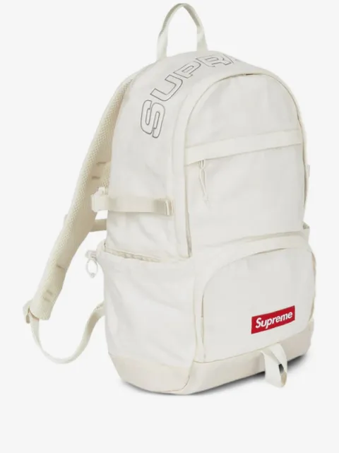 Supreme mochila de mezclilla con placa del logo