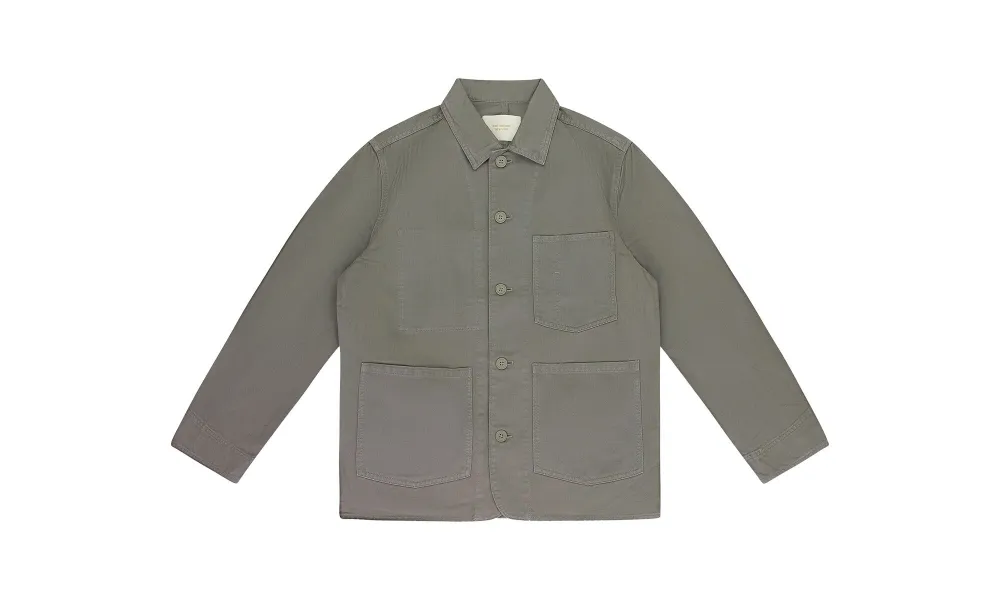 Aimé Leon Dore Tan Garment Dyed Chore Jacket In Gray