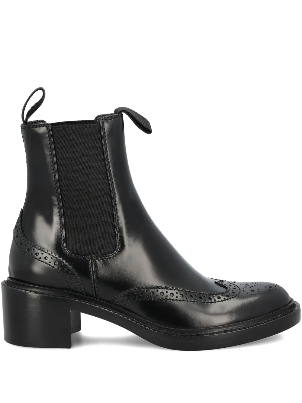 Saint Laurent 50mm Vicent leather brogue chelsea boots Black