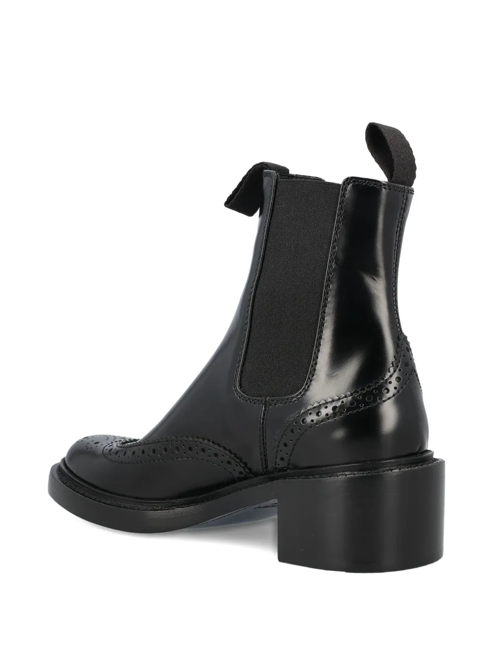 Saint Laurent 50mm Vicent leather brogue chelsea boots Black