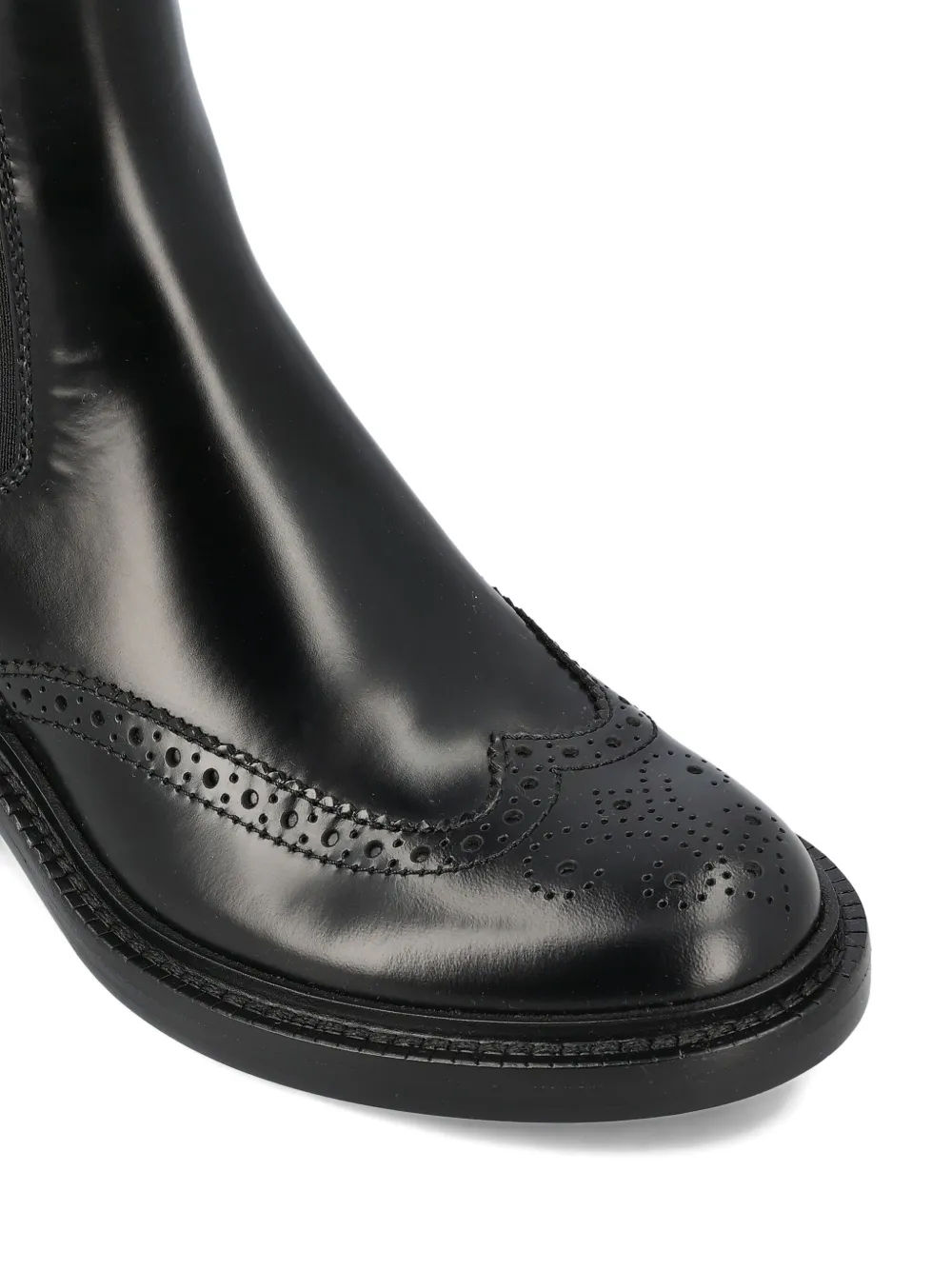 Saint Laurent 50mm Vicent leather brogue chelsea boots Black