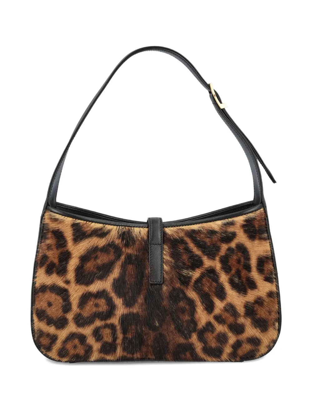 Saint Laurent Le 5 à 7 schoudertas met luipaardprint - Beige