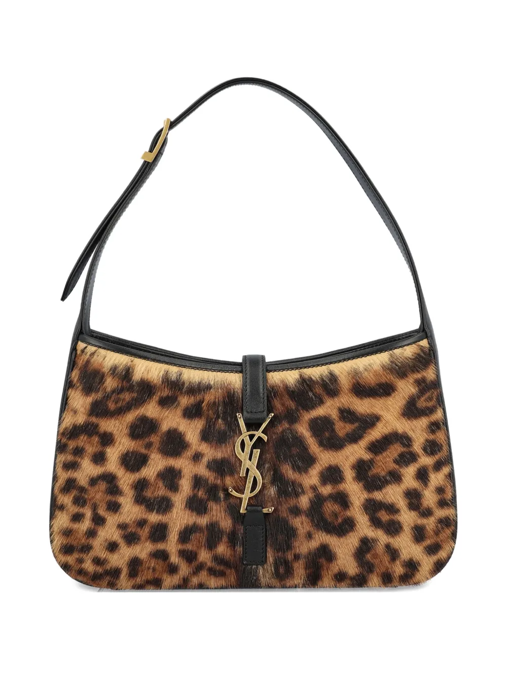 Saint Laurent Le 5 à 7 leopard-print clasp shoulder bag | Neutrals | Image 1