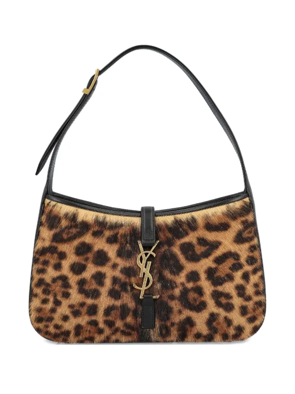 Leopard Bag Ysl Leopard Dress Saint Laurent Le  Leopard-print Clasp  Shoulder Bag Neutrals