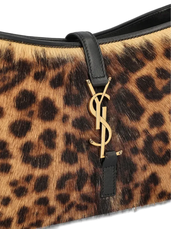 Saint Laurent Le 5 à 7 leopard-print Clasp Shoulder Bag | Neutrals