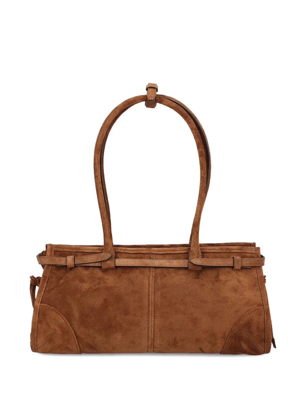 Prada Bonnie medium suède schoudertas - Bruin